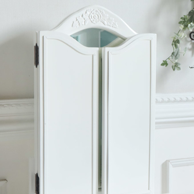 ドレッサー,三面鏡,化粧台,ホワイト,木製