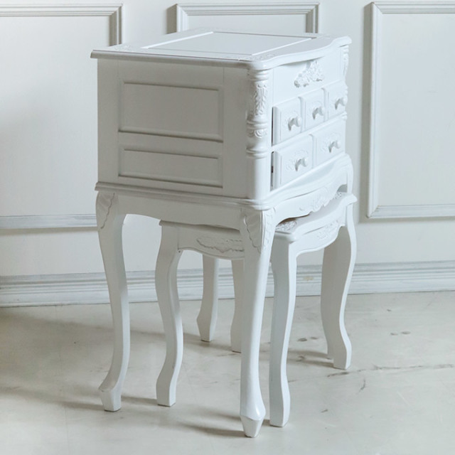 ホワイトドレッサー スツールセット ドレッサースツールセット ホワイト｜姫系インテリア 白家具