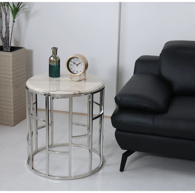 テーブル,サイドテーブル,大理石,円形,モダン,シンプル