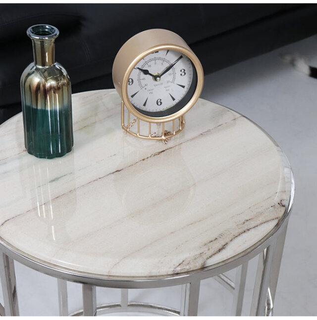 テーブル,サイドテーブル,大理石,円形,モダン,シンプル
