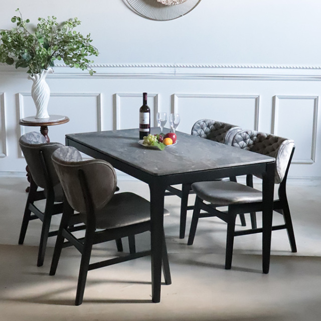 ダイニングセット,4人掛け,フレンチ,ブラック