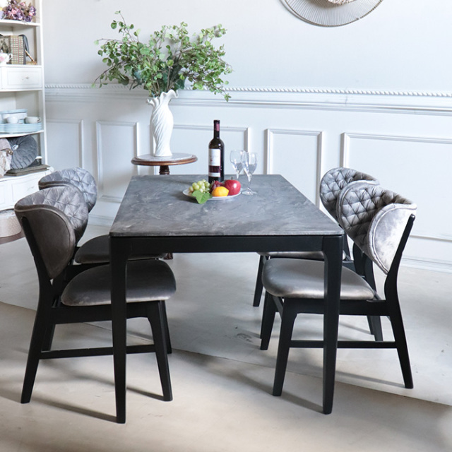 ダイニングセット,4人掛け,フレンチ,ブラック