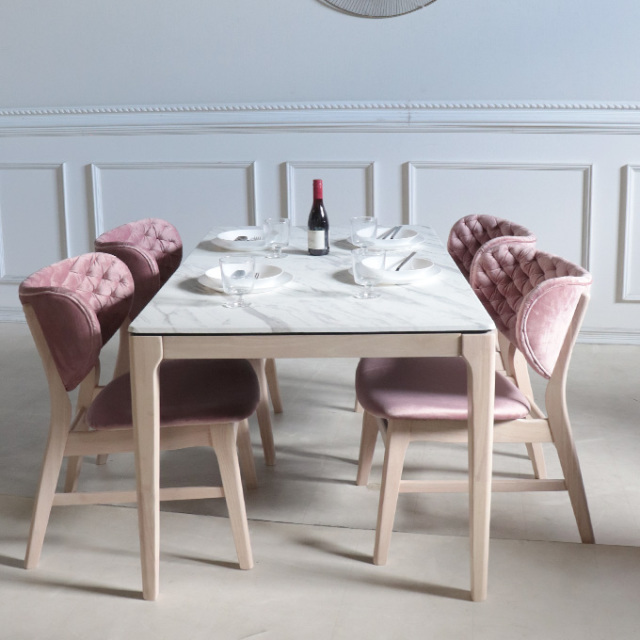 ダイニングセット,4人掛け,フレンチ,ピンク