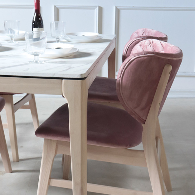 ダイニングセット,4人掛け,フレンチ,ピンク