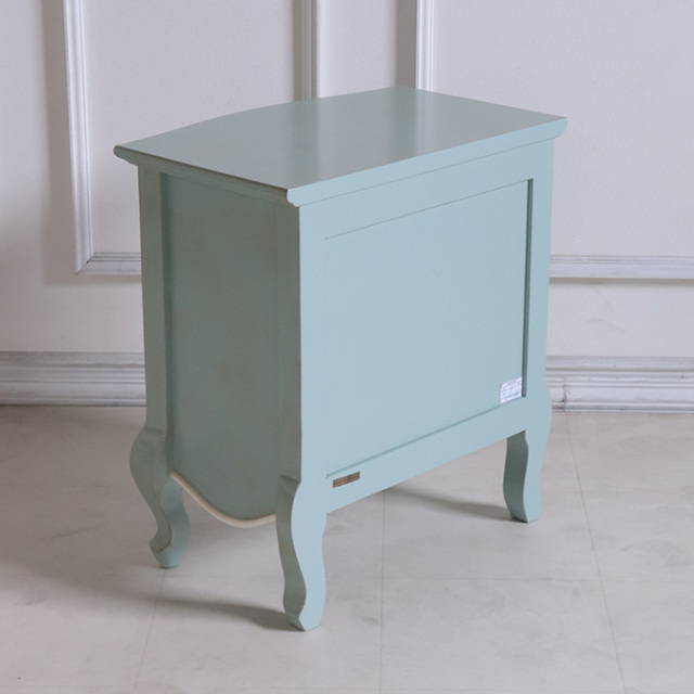 ナイトテーブル,収納,寝室,フレンチ,ロココ,グリーン