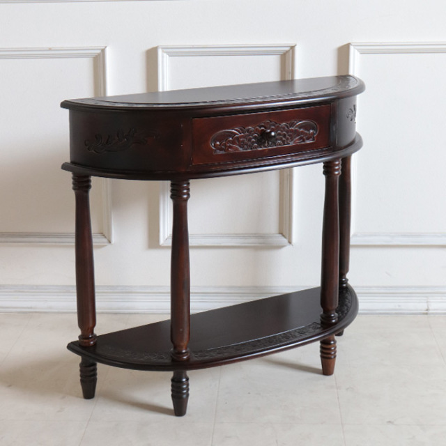 コンソール,棚,収納,スリム,アジアン,ブラウン