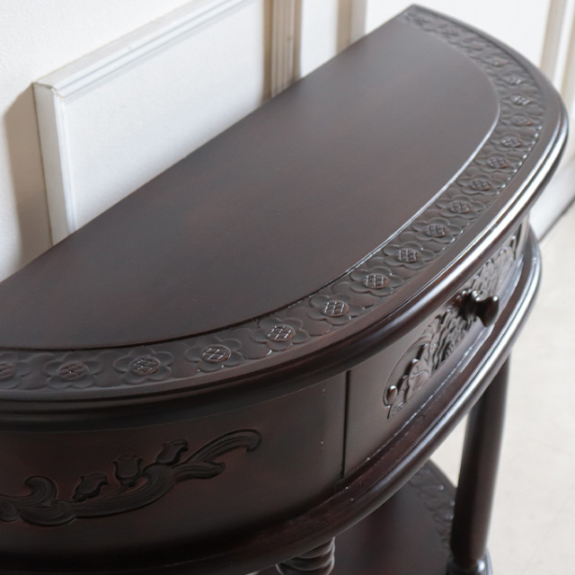 コンソール,棚,収納,スリム,アジアン,ブラウン