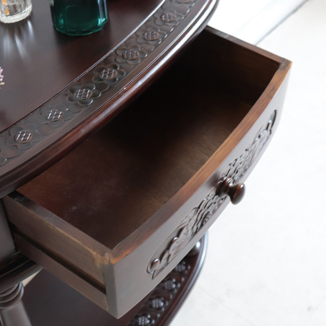 コンソール,棚,収納,スリム,アジアン,ブラウン