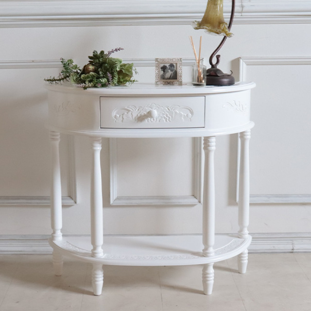 コンソール,棚,収納,スリム,アジアン,ホワイト