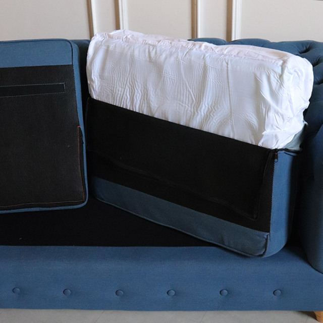 輸入家具 チェスターフィールド 三人掛けソファ リバプール デニム