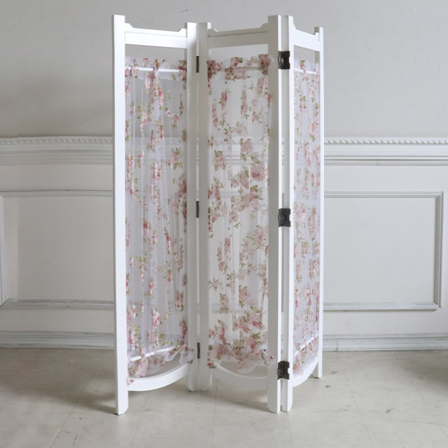 間仕切り,パーテーション,3連,ローズ