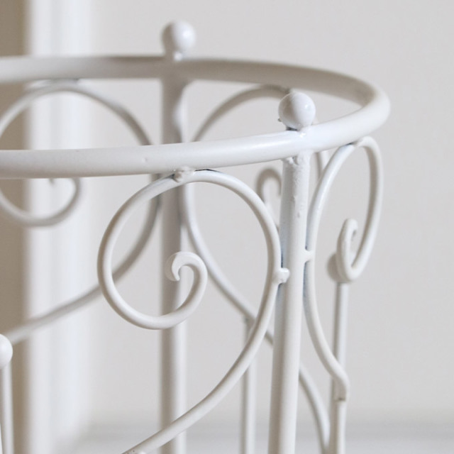 傘立て,アイアン,アンティーク,ラウンド,ホワイト