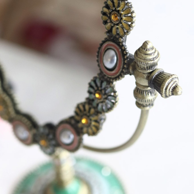 スタンドミラー,卓上ミラー,置き鏡,アンティーク,フラワー