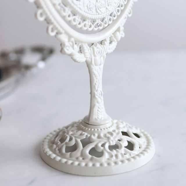 スタンドミラー,卓上ミラー,置き鏡,イタリアン,ホワイト