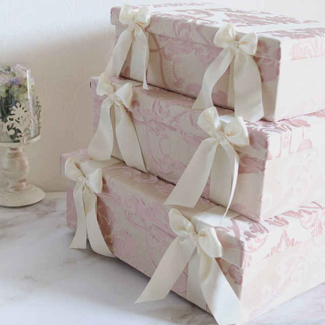 ボックス,3点セット,収納,箱,小物入れ,ピンク,おしゃれ,ヨーロピアン,ジェニファーテイラー,Jennifer Taylor,Leone