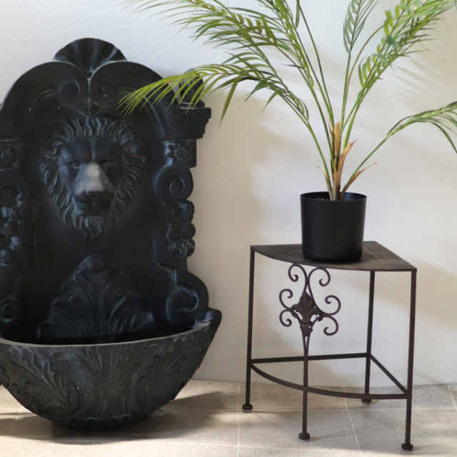 アンティーク調 3角コーナーフラワースタンド(花台)｜おしゃれな