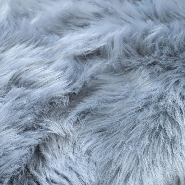 ラグ,フェイクファー,90×60cm,グレー,ふわふわ