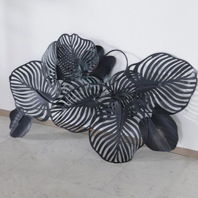 ウォールデコレーション,アートパネル,ウォールアート,アジアン,オブジェ,アイアン,壁掛け,アンティーク調,葉,リーフ,モンステラ