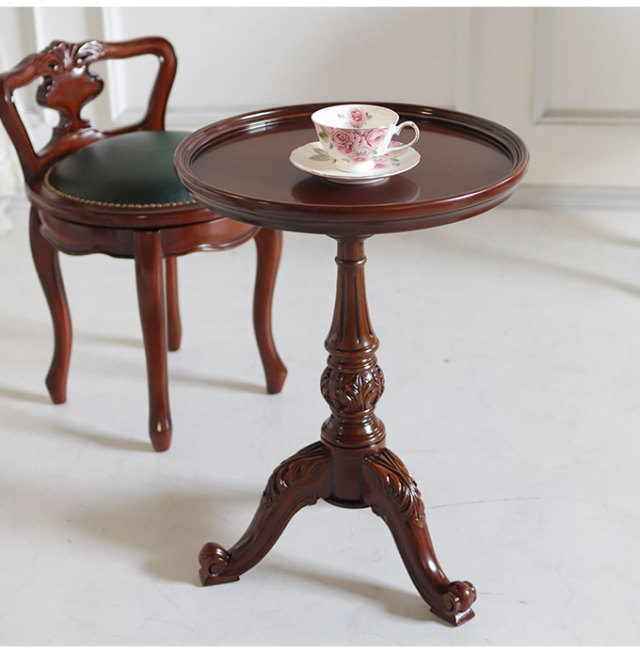 ラウンドテーブル 幅43cm ブラウン｜おしゃれ家具通販 Y-KAGU【輸入  