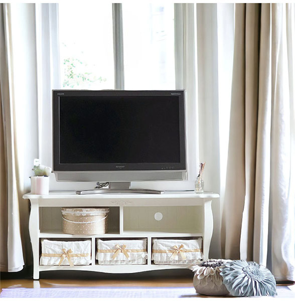 姫系家具,輸入家具,白家具,ロマプリ,テレビ台,110cm,テレビボード,プリンセスインテリア-1