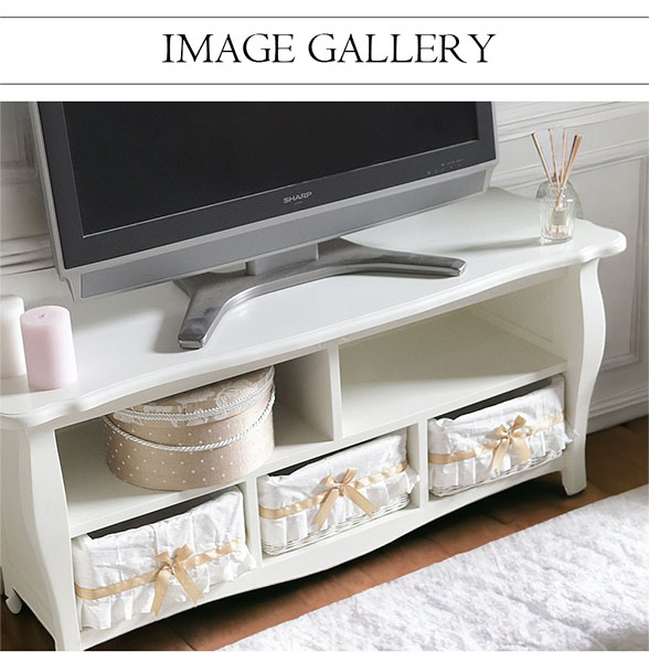 姫系家具,輸入家具,白家具,ロマプリ,テレビ台,110cm,テレビボード,プリンセスインテリア-4