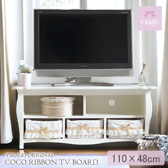 姫系家具,輸入家具,白家具,ロマプリ,テレビ台,110cm,テレビボード,プリンセスインテリア-11