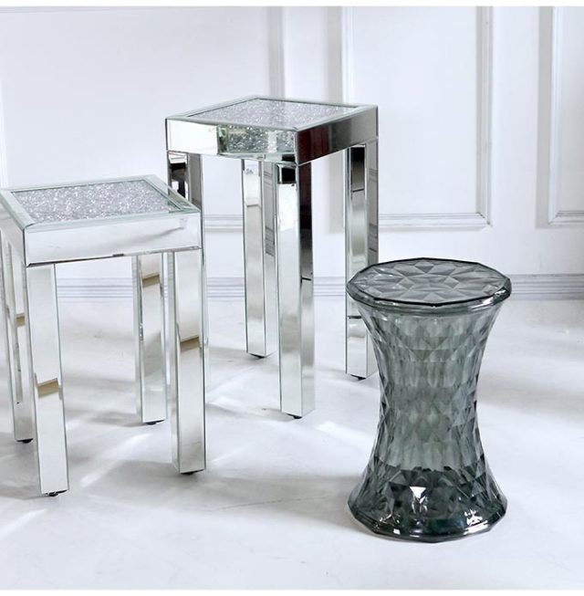 サイドテーブル,クリア,スケルトン,グレー