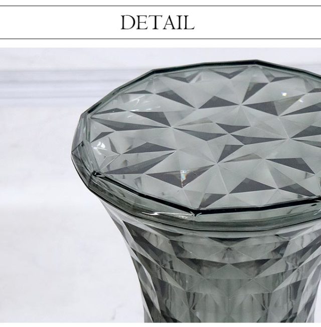 サイドテーブル,クリア,スケルトン,グレー