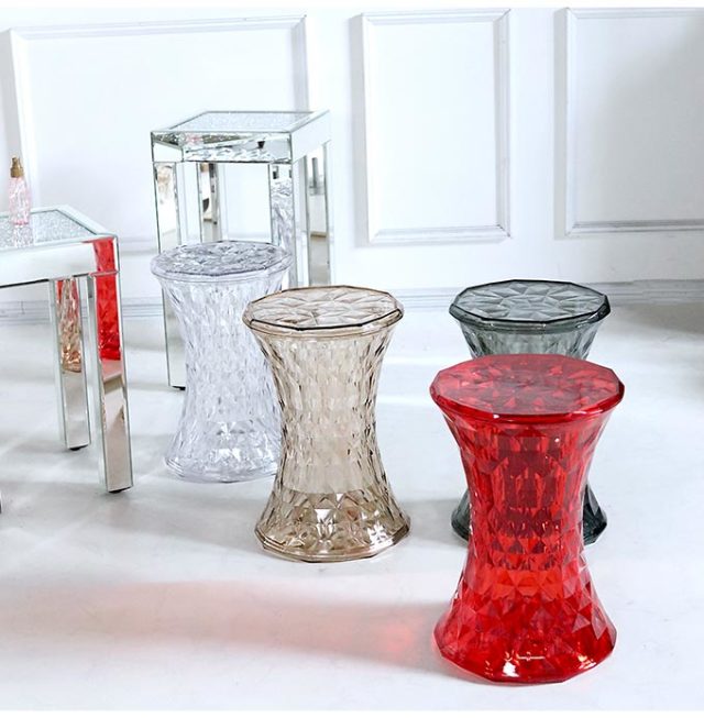 サイドテーブル,クリア,スケルトン,グレー