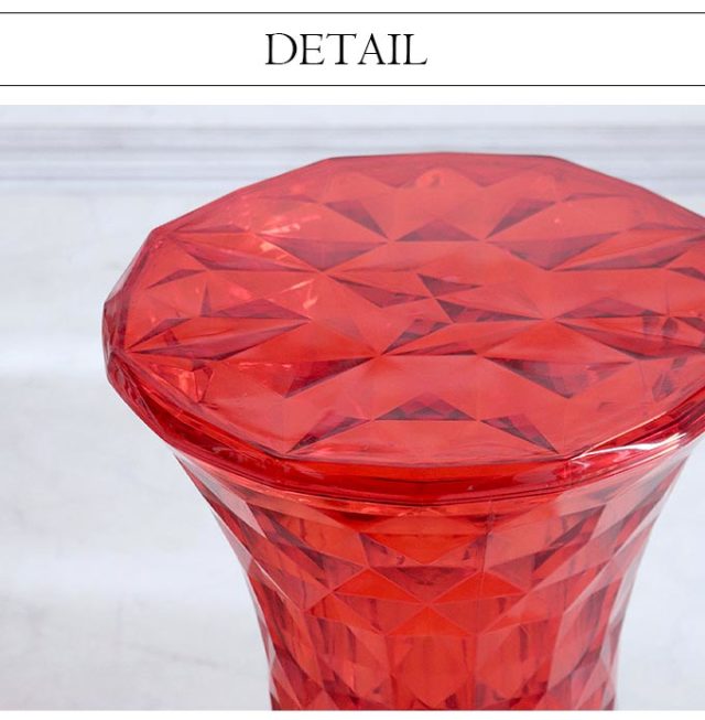 サイドテーブル,クリア,スケルトン,レッド