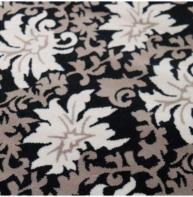 ラグマット,綿100％,スタイルフランス,70×50cm,黒