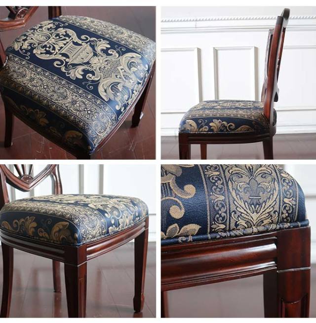 ダイニングチェア,サロンチェア,チェア,椅子,イス,おしゃれ,ブルー,アンティーク調,英国調,盾形,ヘップルホワイト
