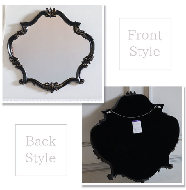 M♦アンティーク　ロココ　ウォールミラー　壁掛け鏡 ロココデコ ウォールミラー 壁掛け鏡（シルバー）｜Y-KAGU(輸入家具屋