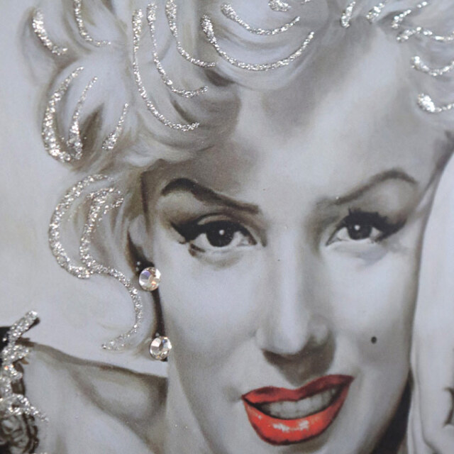 イタリア製 額絵 マリリンモンロー シルバー TypeB ウォールアート  