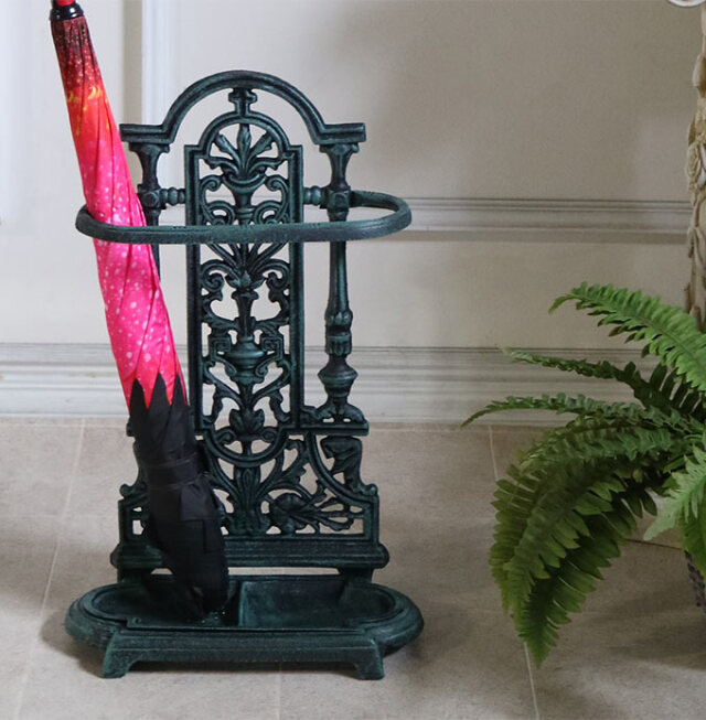 アンティーク調,傘立て,アンブレラスタンド,グリーン