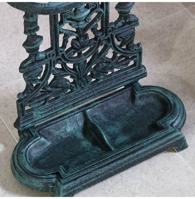 アンティーク調,傘立て,アンブレラスタンド,グリーン