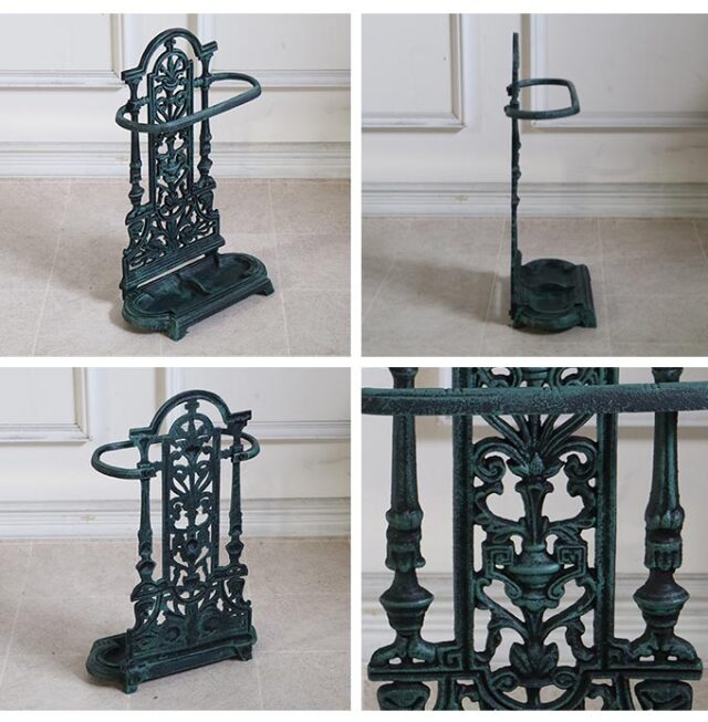 アンティーク調,傘立て,アンブレラスタンド,グリーン