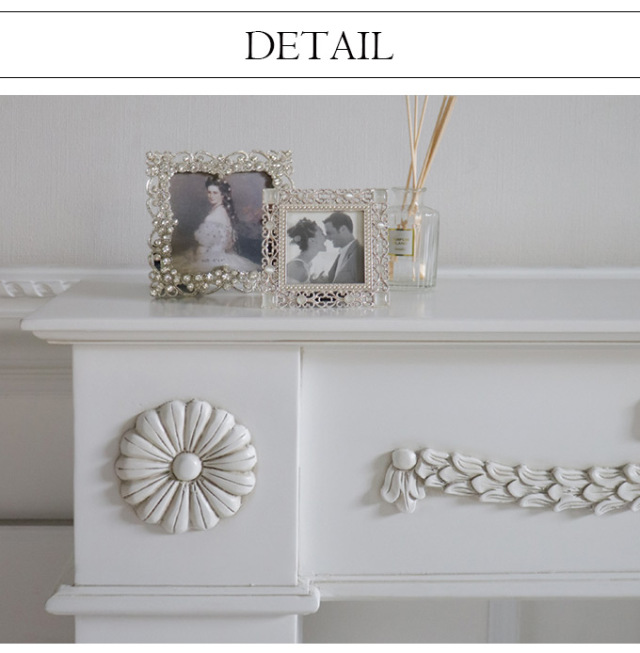 コンソール,台,棚,暖炉,マントルピース,姫系,ロココ調,シャビー,ホワイト,白,チプティ
