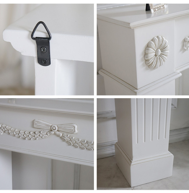 コンソール,台,棚,暖炉,マントルピース,姫系,ロココ調,シャビー,ホワイト,白,チプティ