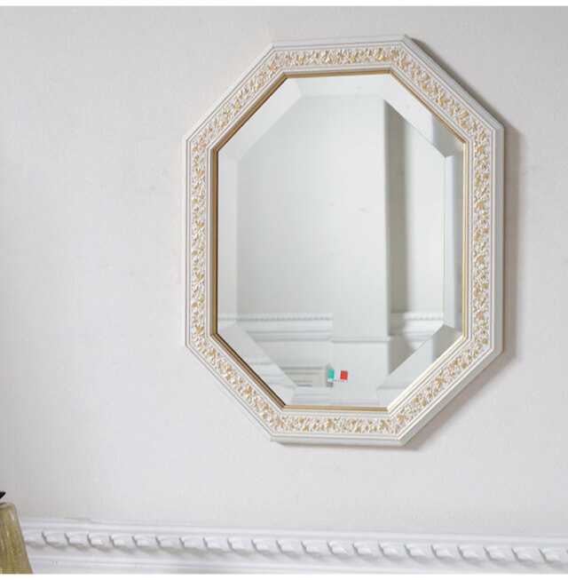 ミラー,壁掛け鏡,イタリア製,風水,ホワイト
