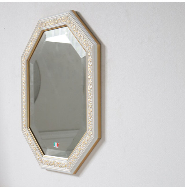 ミラー,壁掛け鏡,イタリア製,風水,ホワイト