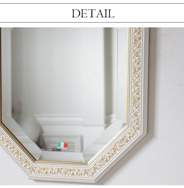 ミラー,壁掛け鏡,イタリア製,風水,ホワイト