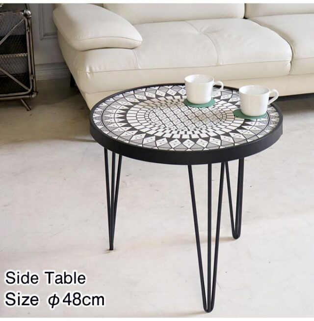 サイドテーブル,幅48cm,丸テーブル,おしゃれ