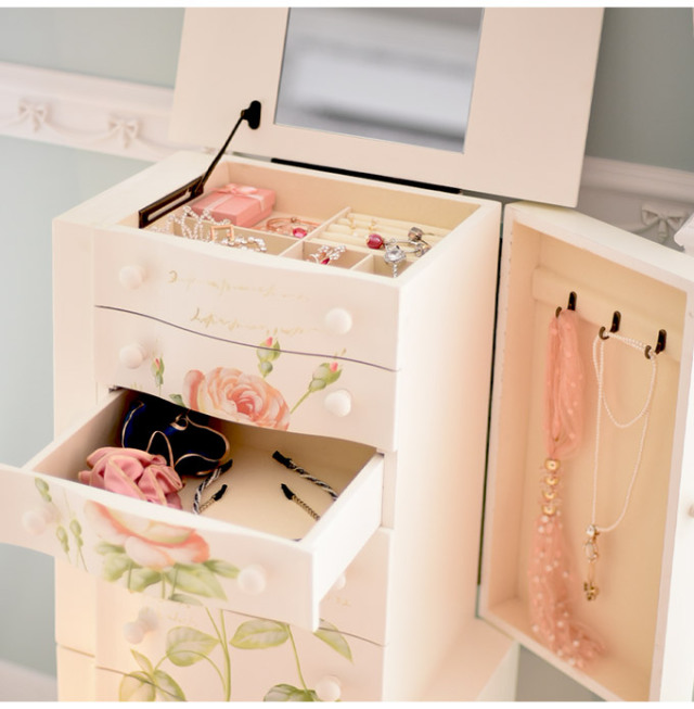 美しい薔薇空間チェスト ミニテーブル 薔薇ペイント バラ ローズ 期間