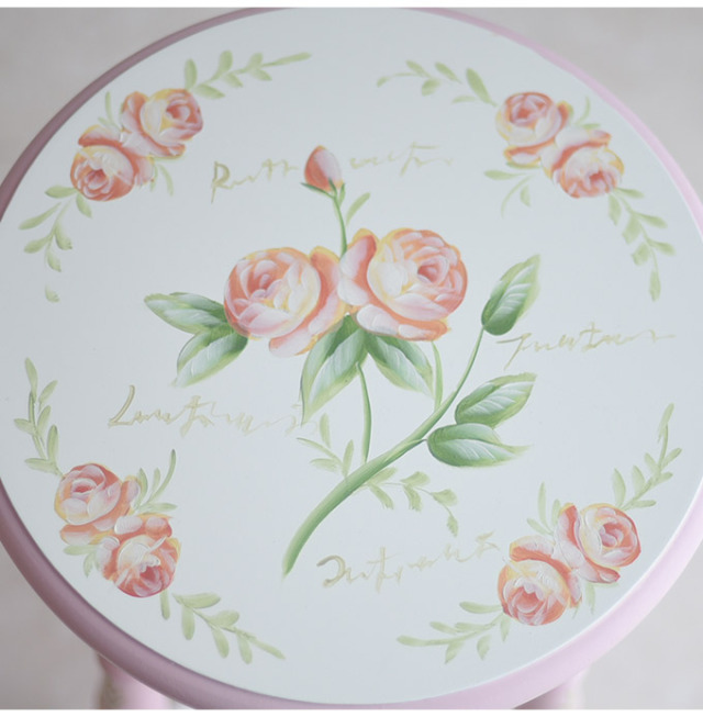 スツール,チェア,椅子,ローズペイント,フレンチ,ピンク