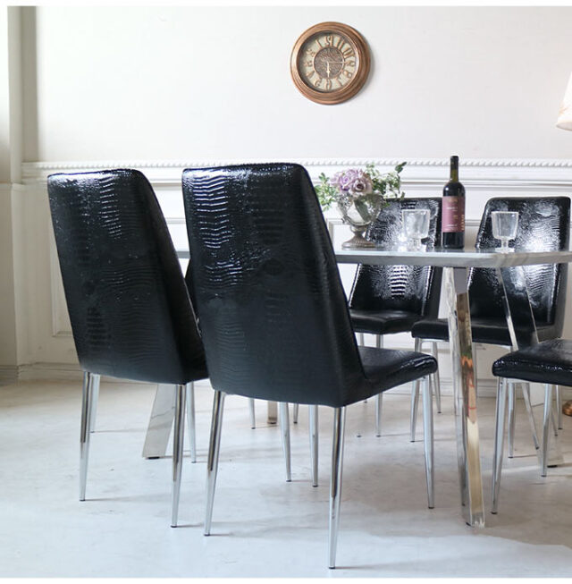 最終値下げ❗️【高級✨】ヨーロッパ ダイニングチェア ネオエレガンス ダイニングチェア ブラック｜おしゃれ家具通販 輸入