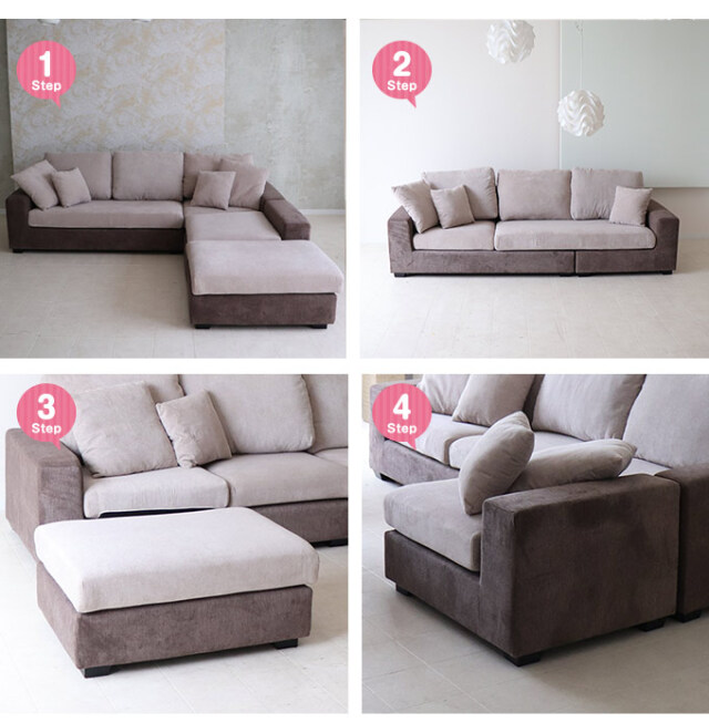 首都圏送¥0〜大塚家具30万海外サイズ大型コーナーカウチソファー  