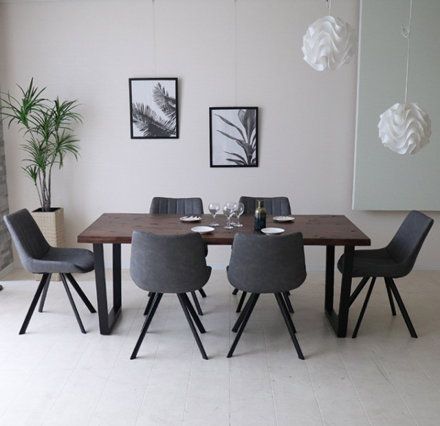 ダイニングセット7P,ソリッド,ウォールナット,6人用