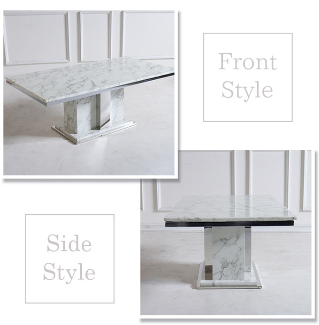 大理石センターテーブル,高級,130cm,ホワイト,長方形