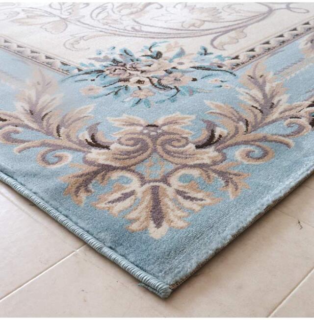 ラグマット,280×200cm,クラシック,ブルーダマスクス